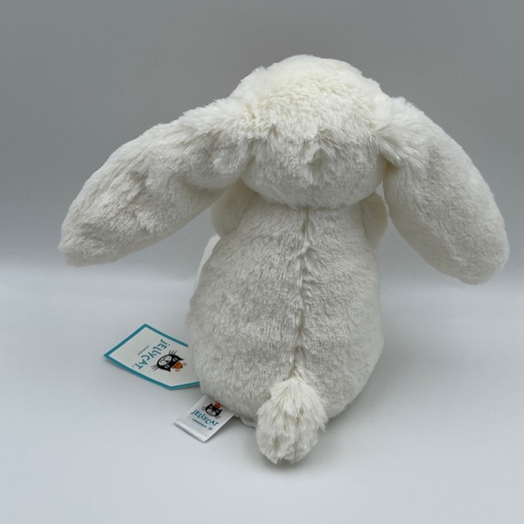 BNWT RARE Jellycat Bashful Bunny ‘Peony' Holding Pink Flower stuffed cute toy - Picture 3 of 8